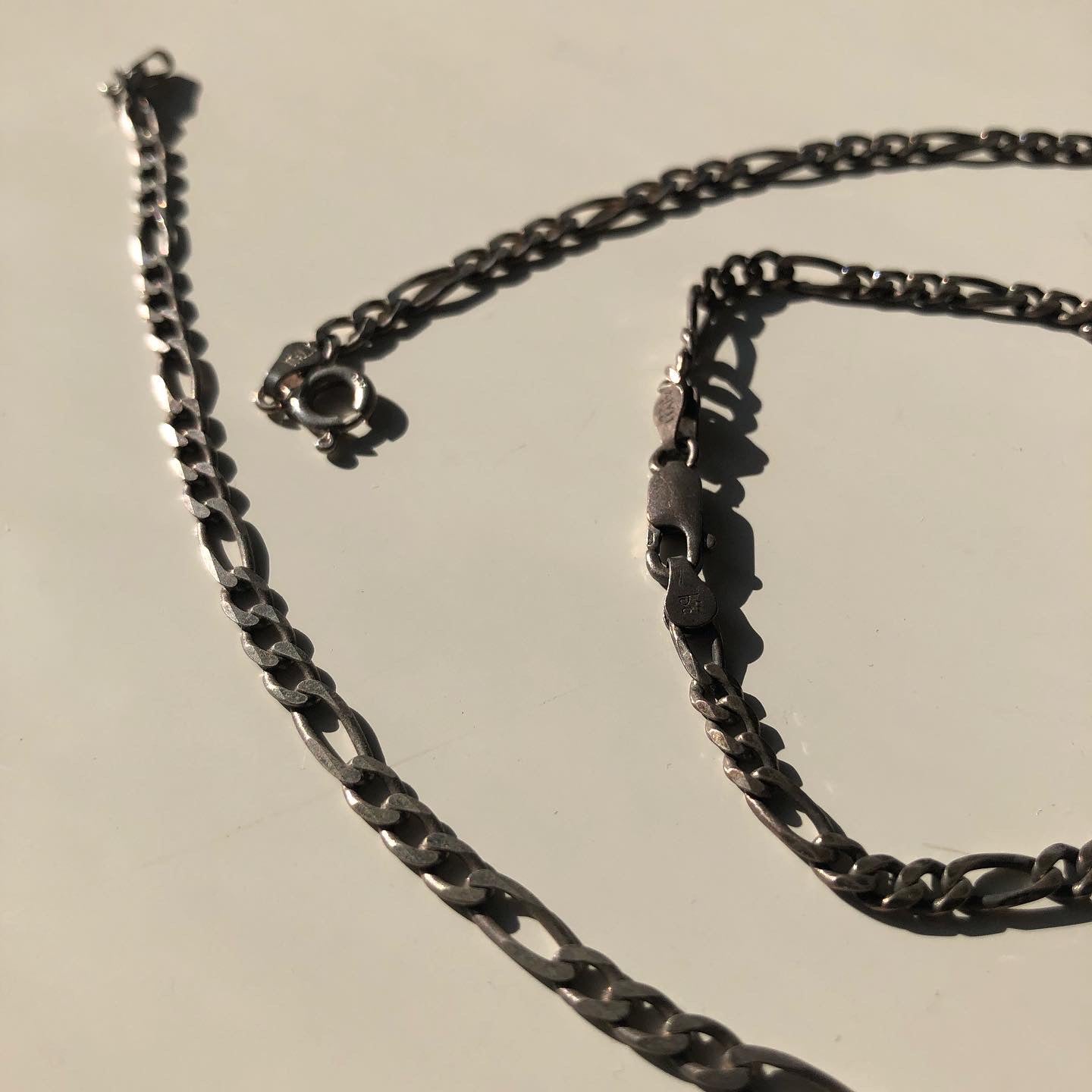 Figaro Chain + Bracelet Set